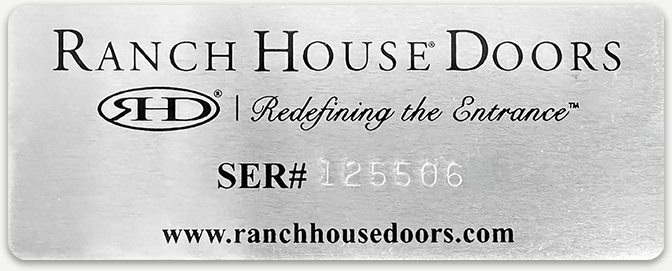 RHD Authenticity Plate